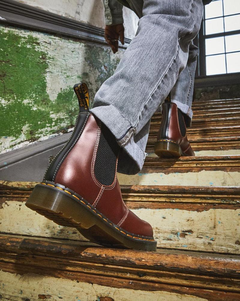 Dr Martens 2976 Abruzzo Lær Chelsea Støvler Herre Brune Svarte | Norge 326NWY